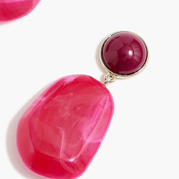 NWT J.Crew Statement Stone Drop Earrings - Picture 3 of 4